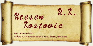 Utešen Kostović vizit kartica